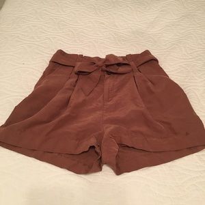 H&M Suede Dark Tan Shorts